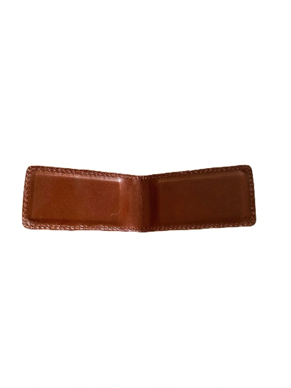 Classic Tan Brown Genuine Leather Men’s Magnetic Money Classic Smooth Strong